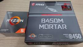 Se vende placa base MSI B450M MONSTAR + CPU Ryzen 5 3600X, € 75
