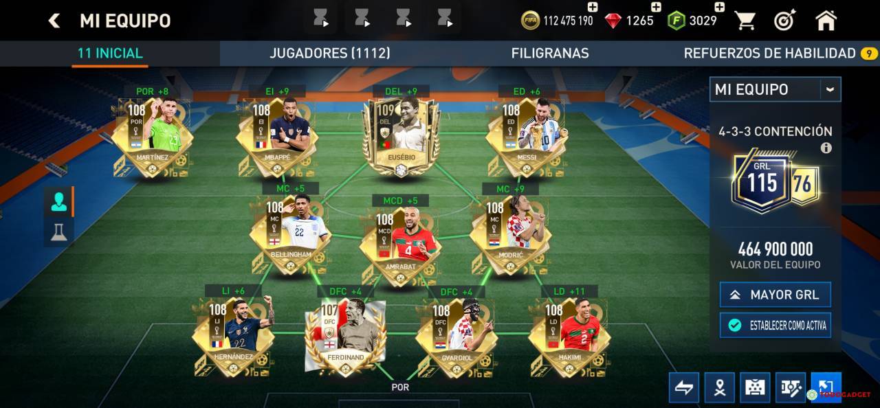 Fifa Mobile 22, Geral 112