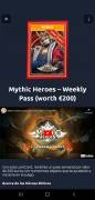 vendo código mythic heroes, USD 75