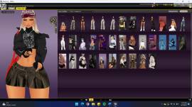 IMVU account 225 items with aprox 35 outfits made and 115 credits, USD 52