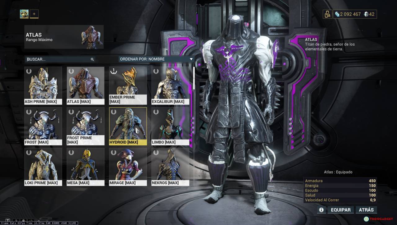 I sell warframe account R15, 2 million credits 42 Platinum, USD 55.00