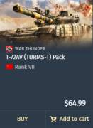 New War Thunder account with Premium Package, USD 60
