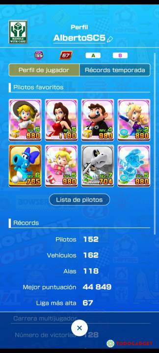 Cuenta Mario Kart Tour, € 15.00