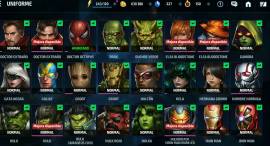 Sell Marvel Future Fight account or change for Mobile Legends account, USD 230