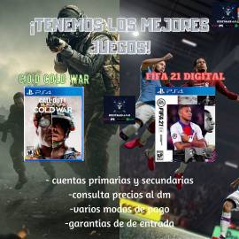 VENDO JUEGOS PS4 FIFA 21 Y CALL OF DUTY (DIGITALES), USD 2,100