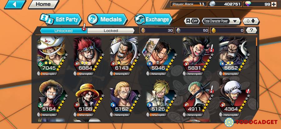 One Piece Bounty Rush account very good