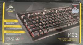 En venta Teclado Gaming Corsair Gaming K63 Cherry MX Rojo, USD 85