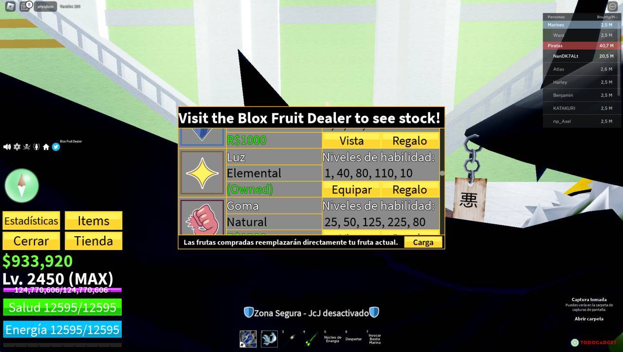 Account Blox Fruit OP +20m bounty and Perms Fruits