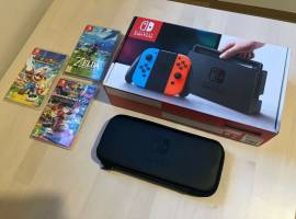 For sale Nintendo Switch console + Zelda + Mario Kart 8, USD 175.00