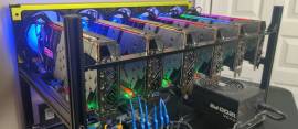 For sale mining rig composed of 6 gpus 5700XT, USD 1,450