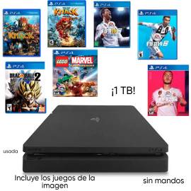 For sale console Ps4 1TB, more 8 games (controllers not included), USD 235