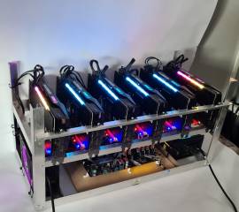 Mining rig for sale with 6 months of use 580 mh/s, USD 3,750