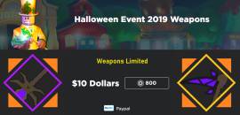 Roblox - Heroes Online - Halloween Event 2019 Weapons [Limited], USD 10