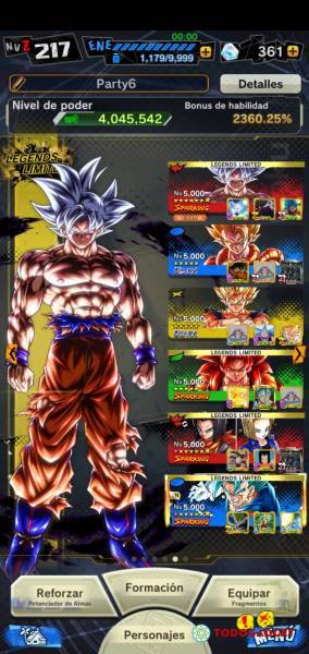 Sell Dragon ball legends account with gogeta and goku ultras | USD 150