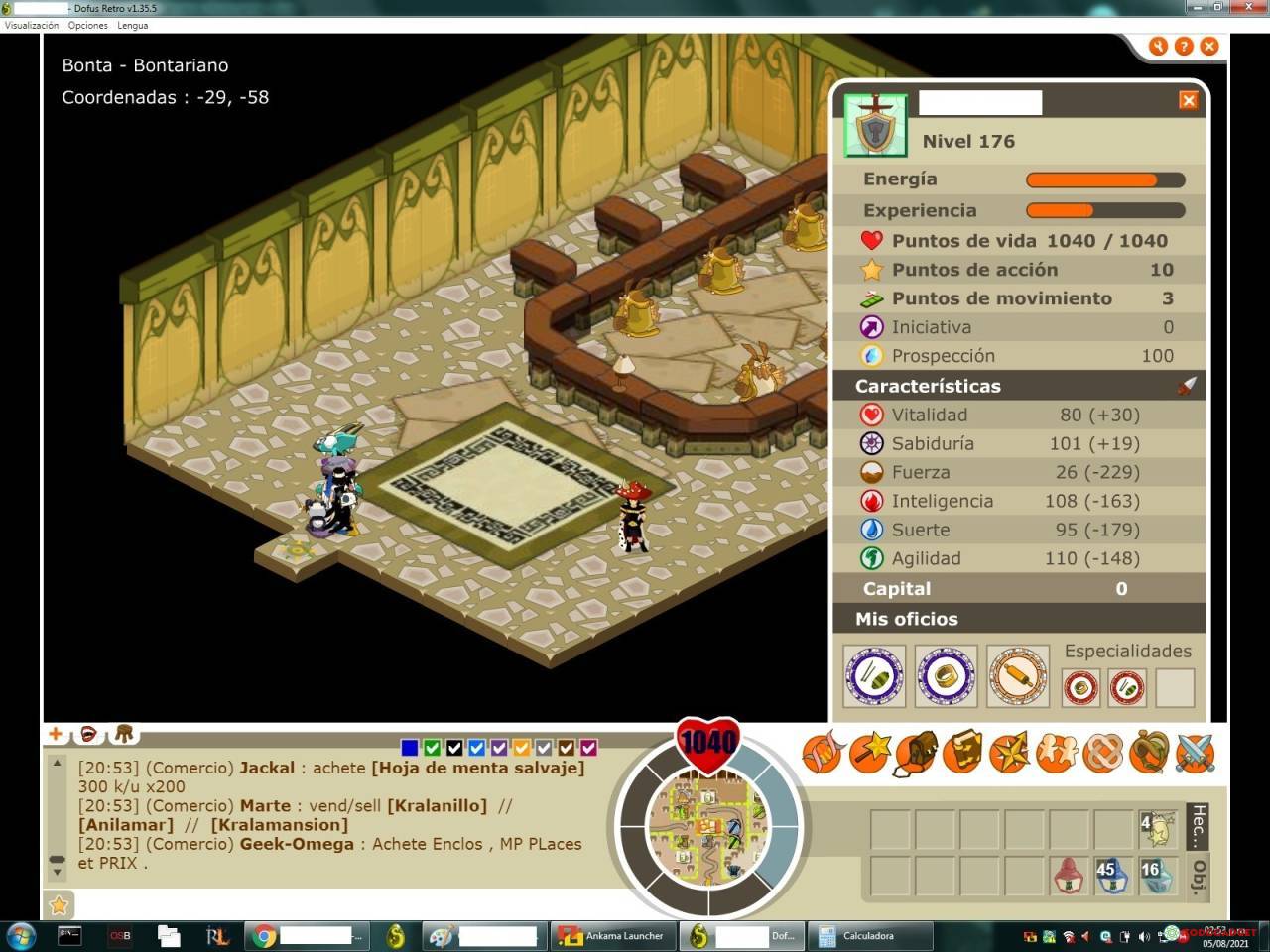 Vendo Cuenta Dofus Retro Servidor Crail y Bun, USD 55.00