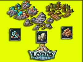 Sale of Lords Mobile 500M Resources = 5 USD, USD 3