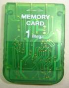 Sale of Memory card 1MB for PS1 transparent green, € 10