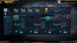SMITE ACC LVL 160 - 2 TIER 5 Baron and Cthulu - GOD PACK - 726 skins, USD 150.00