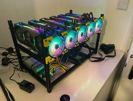 Mining Rig for sale with 6 GPUs RTX 3080 Suprim X RVN/ERG/FlUX, USD 1,995
