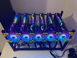 Mining Rig for sale with 6 GPUs RTX 3080 Suprim X RVN/ERG/FlUX, USD 1,995