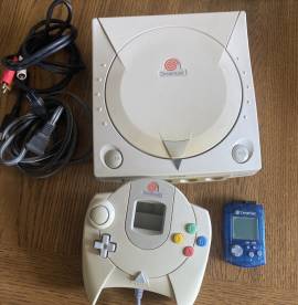 For sale Dreamcast console NTSC with accessories and gamepad, USD 145
