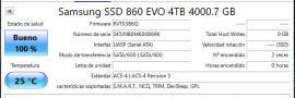 Venta de Discos duros SSD Samsung evo 860 4TB, € 250