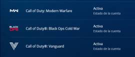 Cuenta Blizzard Call of duty MW, CW y Vanguard, USD 45