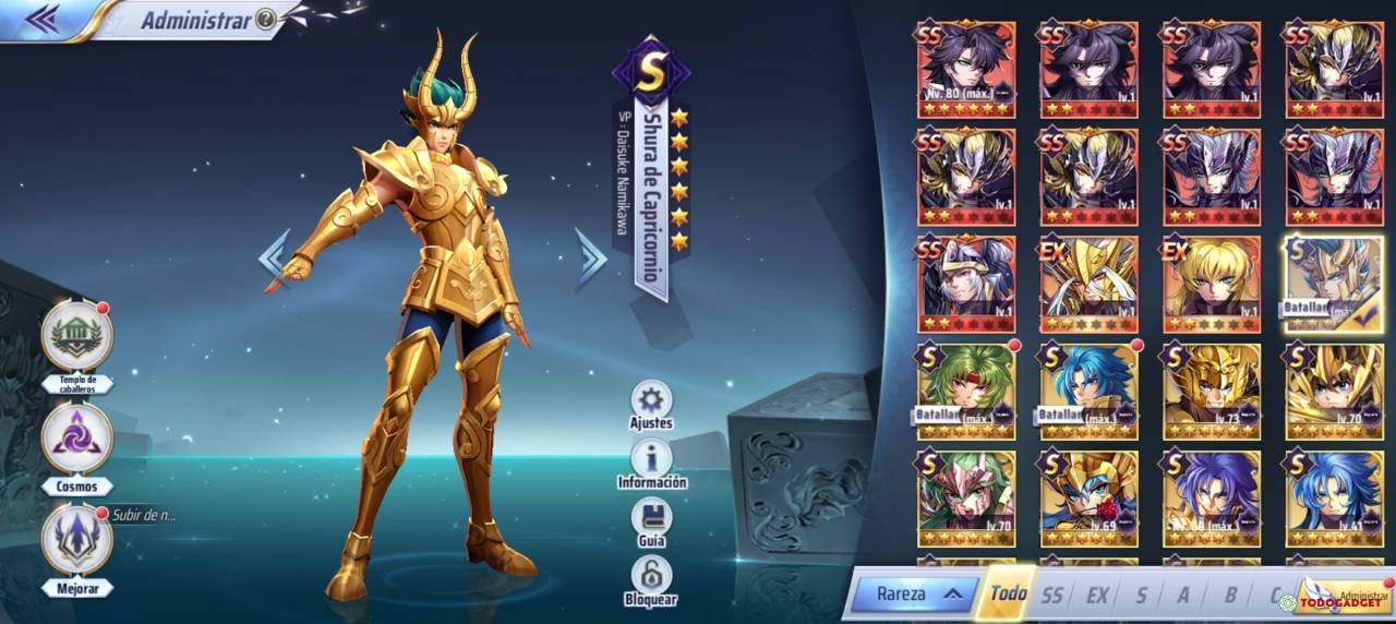 Cuenta saint seiya awakening, USD 45.00