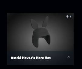 Vendo Sombrero Astrid Havoc’s Hare del juego Blankos Block Party, USD 10