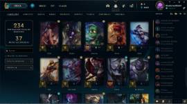 cuenta de lol, nivel 110, plata II flexible, 52 campeones, 19 skins, USD 55.00