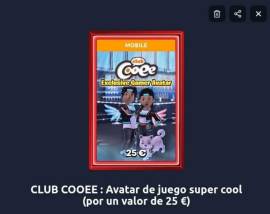 CLUB COOEE avatar de juego super cool valorado en 20€, € 19