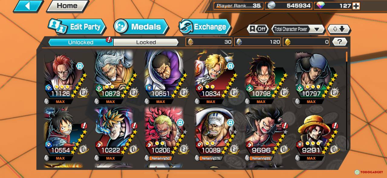 Vendo Conta De One Piece Bounty Rush - Outros - DFG