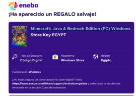 Minecraft: Java & Bedrock Edition (PC) Windows Key EGYPT, USD 10