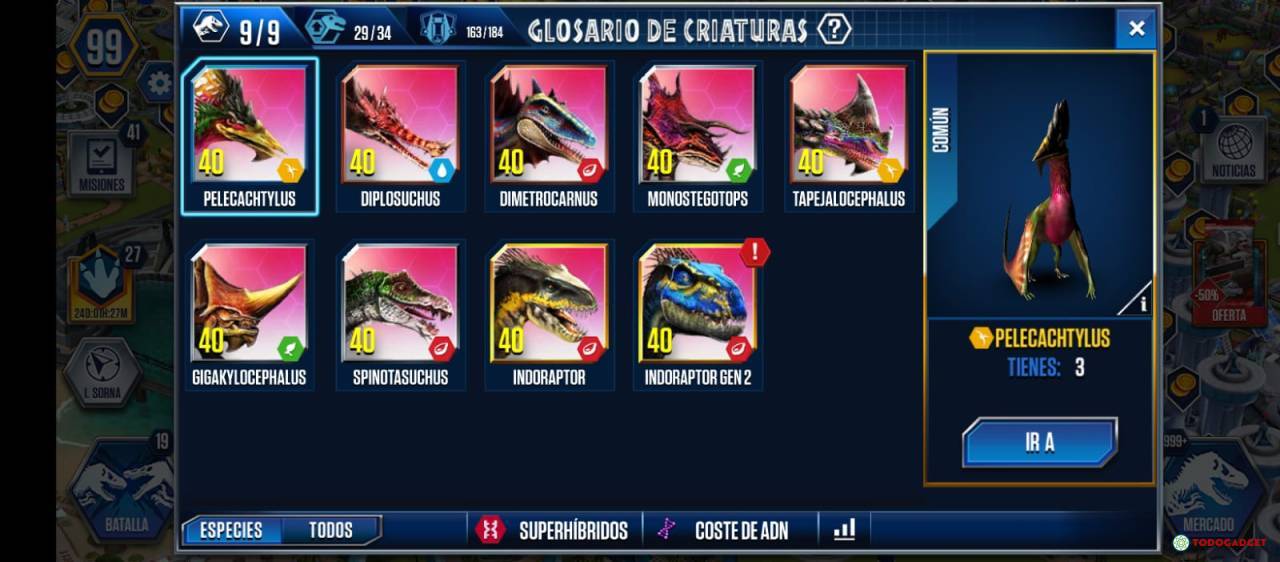 Jurassic World The Game account Advanced, USD 2,500.00