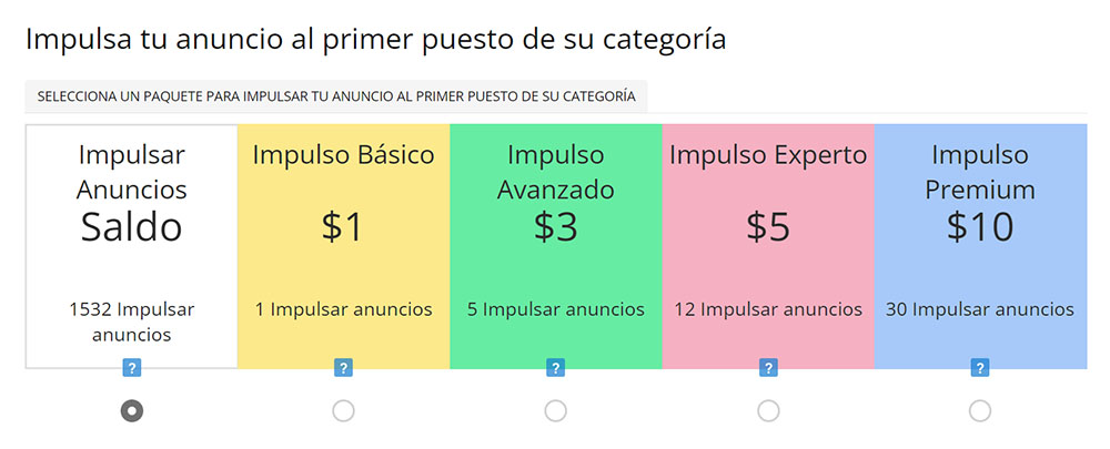 Impulsar anuncios al primer puesto en Todogadget