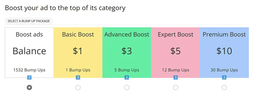 Boost ads to the top spot on Todogadget